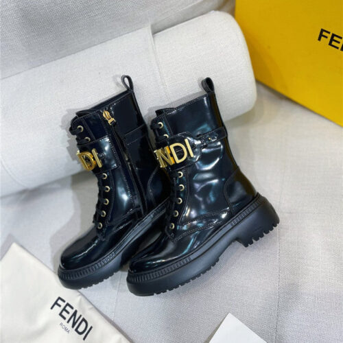 High Quality Luxury Fendi Retro British Style Martin Boots – Style 67379 alternate view