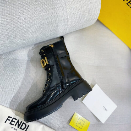 High Quality Luxury Fendi Retro British Style Martin Boots – Style 67379 product detail