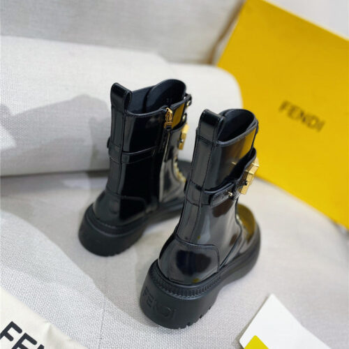 High Quality Luxury Fendi Retro British Style Martin Boots – Style 67379 product detail