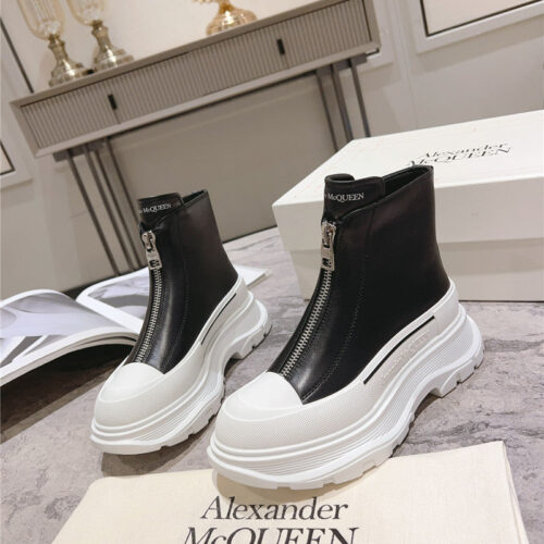 High Quality Luxury Alexander McQueen Front Zip Booties alternate view