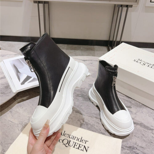 High Quality Luxury Alexander McQueen Front Zip Booties product detail