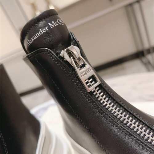 High Quality Luxury Alexander McQueen Front Zip Booties product detail
