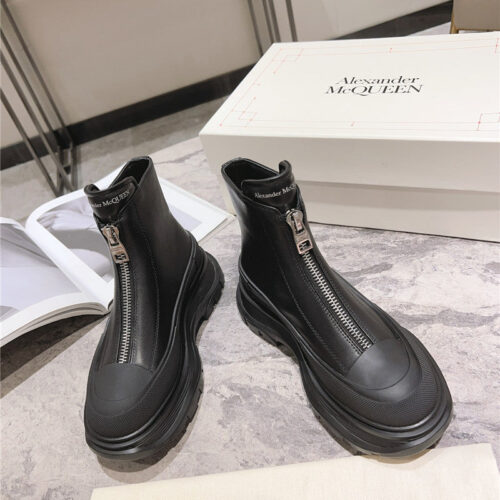 High Quality Luxury Alexander McQueen Front Zip Booties – Style 88643 product detail