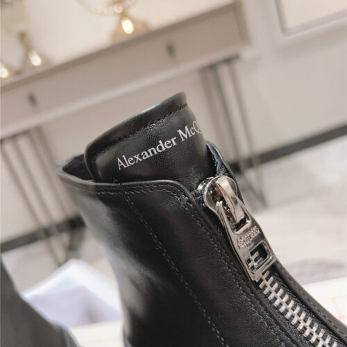 High Quality Luxury Alexander McQueen Front Zip Booties – Style 88643 product detail