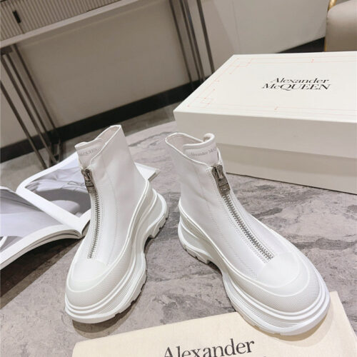 High Quality Luxury Alexander McQueen Front Zip Booties – Style 21411 product detail