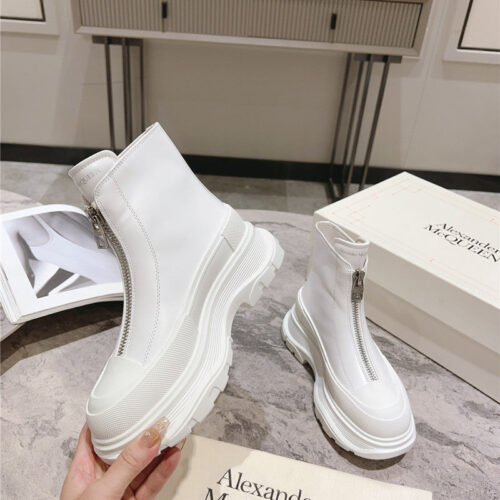 High Quality Luxury Alexander McQueen Front Zip Booties – Style 21411 product detail