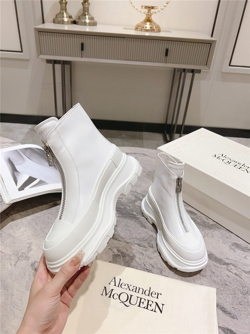 High Quality Luxury Alexander McQueen Front Zip Booties – Style 21411 product detail
