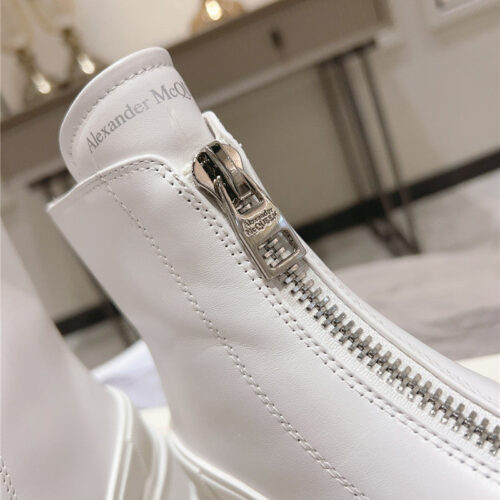High Quality Luxury Alexander McQueen Front Zip Booties – Style 21411 product detail