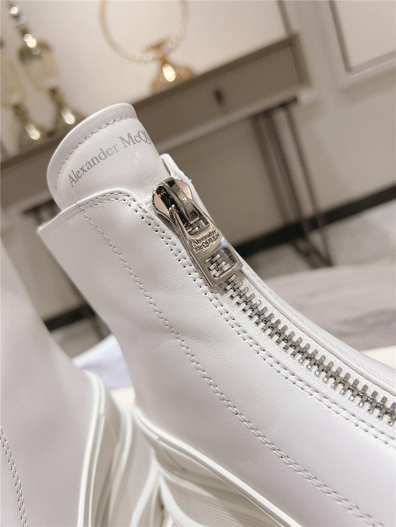 High Quality Luxury Alexander McQueen Front Zip Booties – Style 21411 product detail