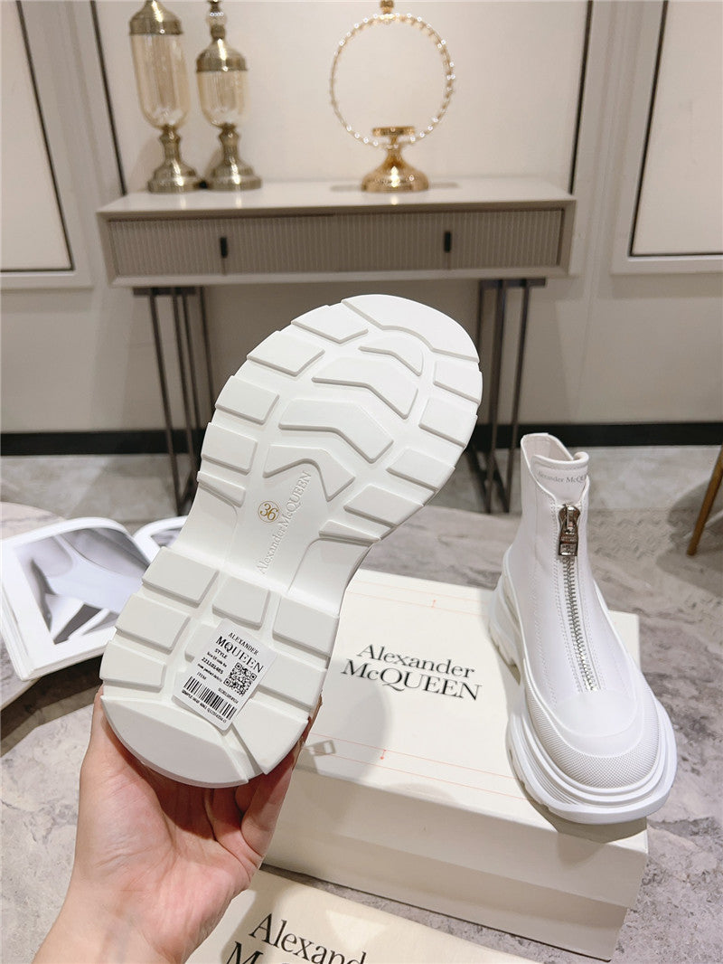 High Quality Luxury Alexander McQueen Front Zip Booties – Style 21411 product detail