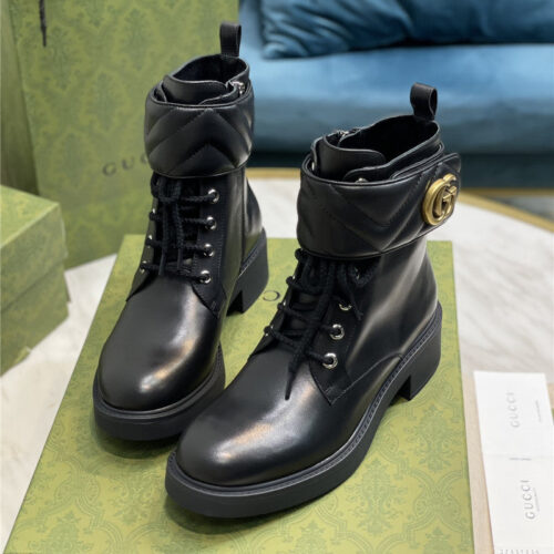 High Quality Luxury Gucci New Chain Double G Short Boots alternate view