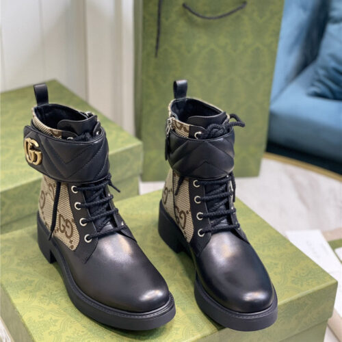 High Quality Luxury Gucci New Chain Double G Short Boots – Style 96179
