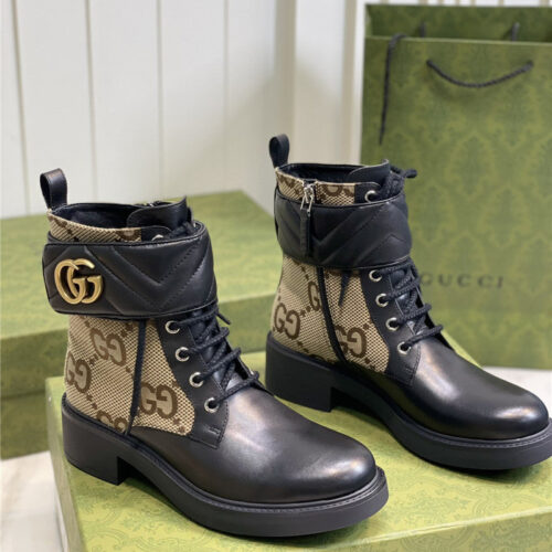 High Quality Luxury Gucci New Chain Double G Short Boots – Style 96179 product detail