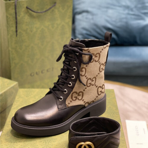 High Quality Luxury Gucci New Chain Double G Short Boots – Style 96179 product detail