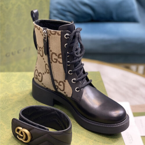High Quality Luxury Gucci New Chain Double G Short Boots – Style 96179 product detail