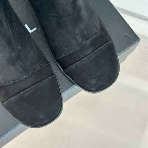 High Quality Luxury Chanel Bag Buckle Knitted Woolen Short Boots product detail