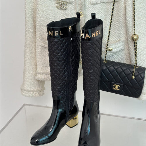 High Quality Luxury Chanel Letter Rhombus Down Boots – Style 99750 alternate view