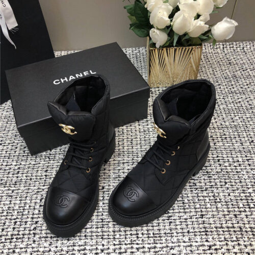 High Quality Luxury Chanel New Diamond Thick-Soled Short Boots – Style 71494 alternate view