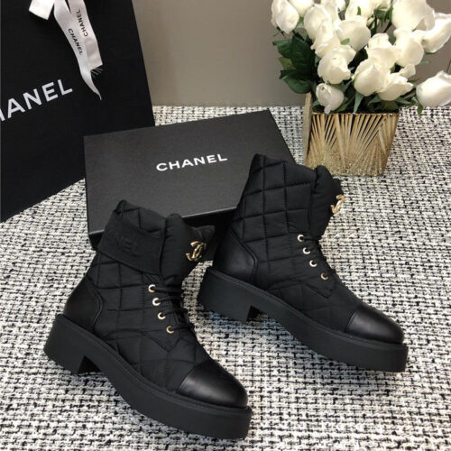 High Quality Luxury Chanel New Diamond Thick-Soled Short Boots – Style 71494 product detail