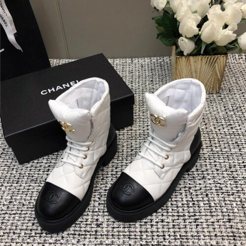 High Quality Luxury Chanel New Diamond Thick-Soled Short Boots alternate view
