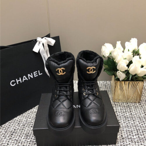 High Quality Luxury Chanel New Diamond Thick-Soled Short Boots – Style 28550 product detail