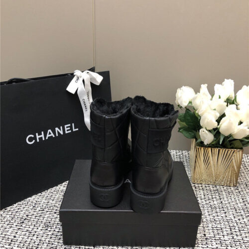 High Quality Luxury Chanel New Diamond Thick-Soled Short Boots – Style 28550 product detail