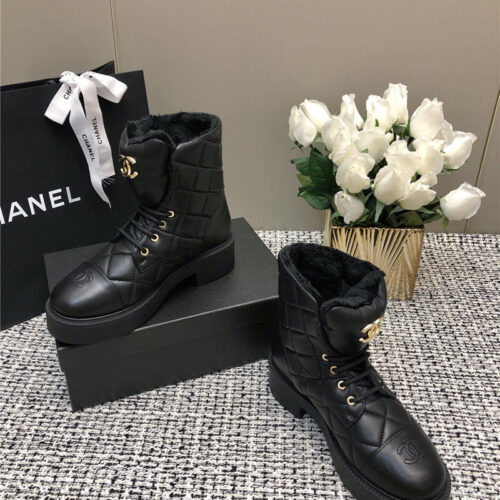 High Quality Luxury Chanel New Diamond Thick-Soled Short Boots – Style 28550 product detail