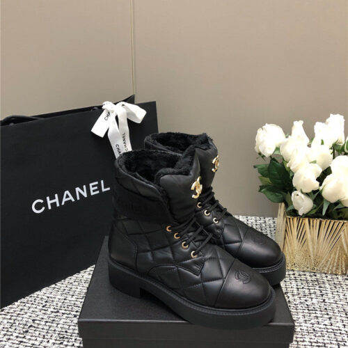 High Quality Luxury Chanel New Diamond Thick-Soled Short Boots – Style 28550