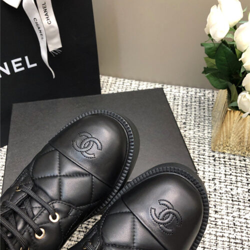 High Quality Luxury Chanel New Diamond Thick-Soled Short Boots – Style 28550 product detail