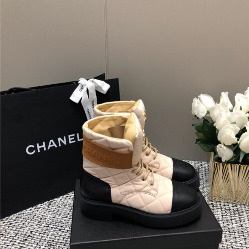High Quality Luxury Chanel New Diamond Thick-Soled Short Boots – Style 25158
