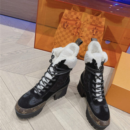 High Quality Luxury Louis Vuitton Classic High Heel Martin Boots – Style 79011 product detail