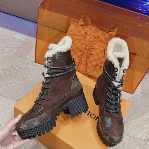 High Quality Luxury Louis Vuitton Classic High Heel Martin Boots – Style 77315