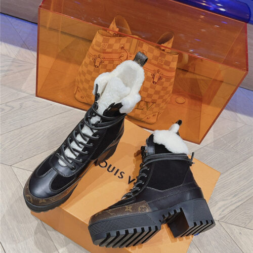 High Quality Luxury Louis Vuitton Classic High Heel Martin Boots – Style 08387 product detail