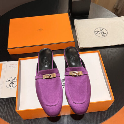 High Quality Luxury Hermes Classic Kelly Mules Half Drag – Style 97091 product detail