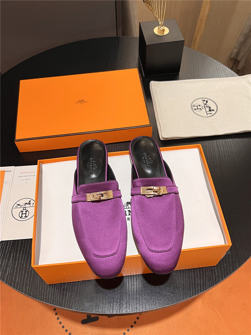 High Quality Luxury Hermes Classic Kelly Mules Half Drag – Style 97091 product detail
