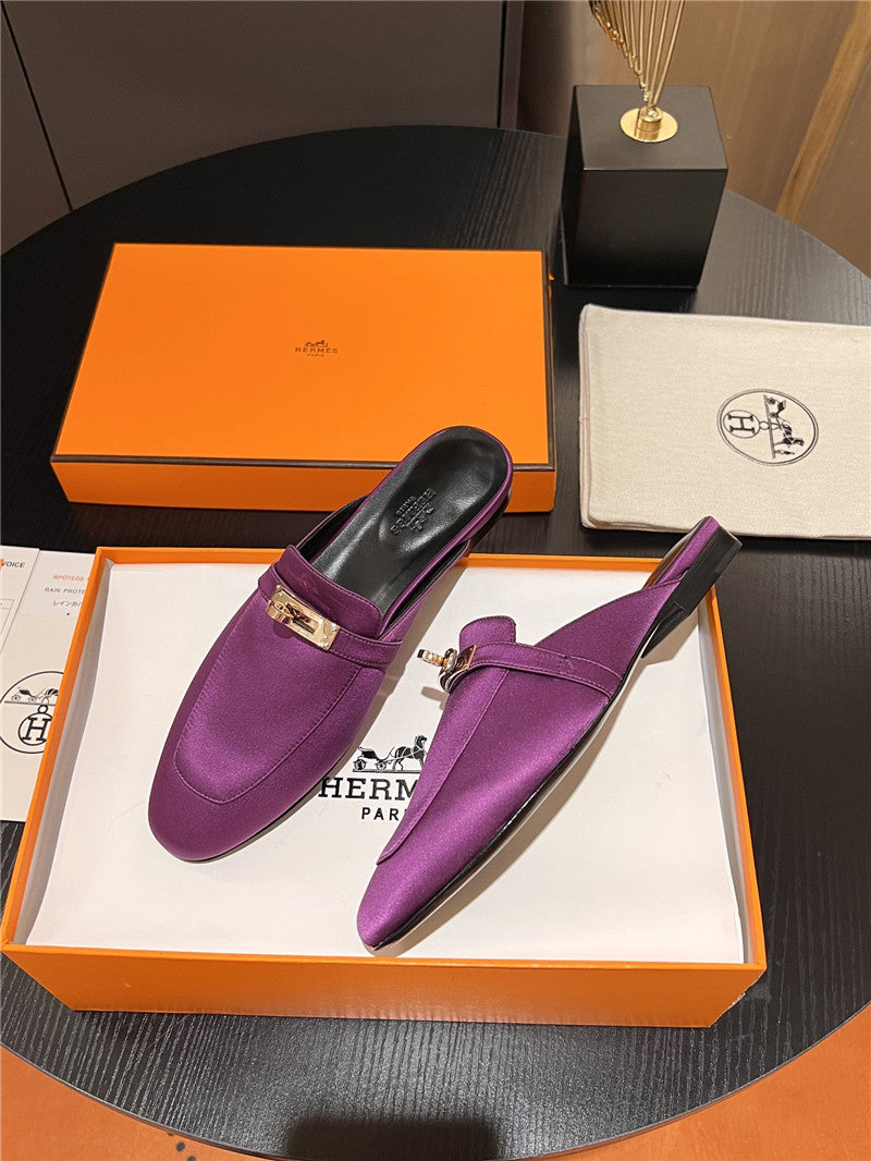 High Quality Luxury Hermes Classic Kelly Mules Half Drag – Style 97091 product detail