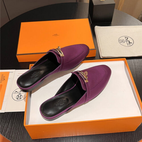 High Quality Luxury Hermes Classic Kelly Mules Half Drag – Style 97091 product detail