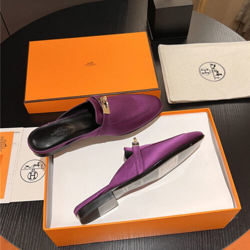 High Quality Luxury Hermes Classic Kelly Mules Half Drag – Style 97091 product detail