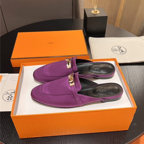 High Quality Luxury Hermes Classic Kelly Mules Half Drag – Style 97091 alternate view