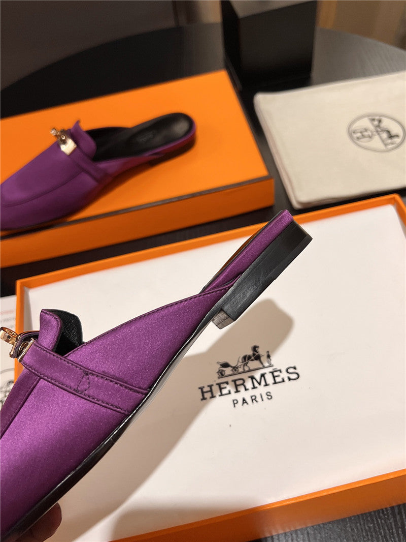 High Quality Luxury Hermes Classic Kelly Mules Half Drag – Style 97091 product detail