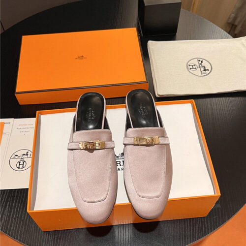 High Quality Luxury Hermes Classic Kelly Mules Half Drag – Style 29859 product detail