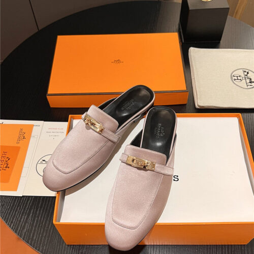 High Quality Luxury Hermes Classic Kelly Mules Half Drag – Style 29859