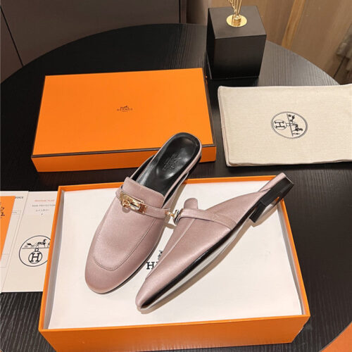 High Quality Luxury Hermes Classic Kelly Mules Half Drag – Style 29859 alternate view