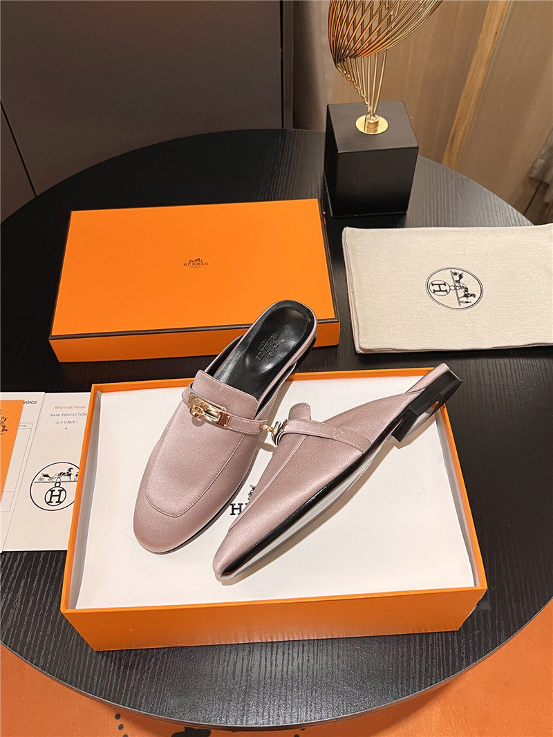High Quality Luxury Hermes Classic Kelly Mules Half Drag – Style 29859 product detail