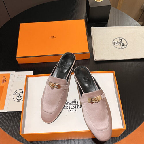 High Quality Luxury Hermes Classic Kelly Mules Half Drag – Style 29859 product detail
