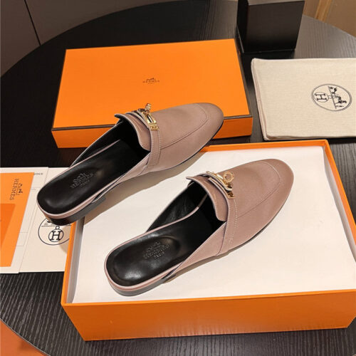 High Quality Luxury Hermes Classic Kelly Mules Half Drag – Style 29859 product detail