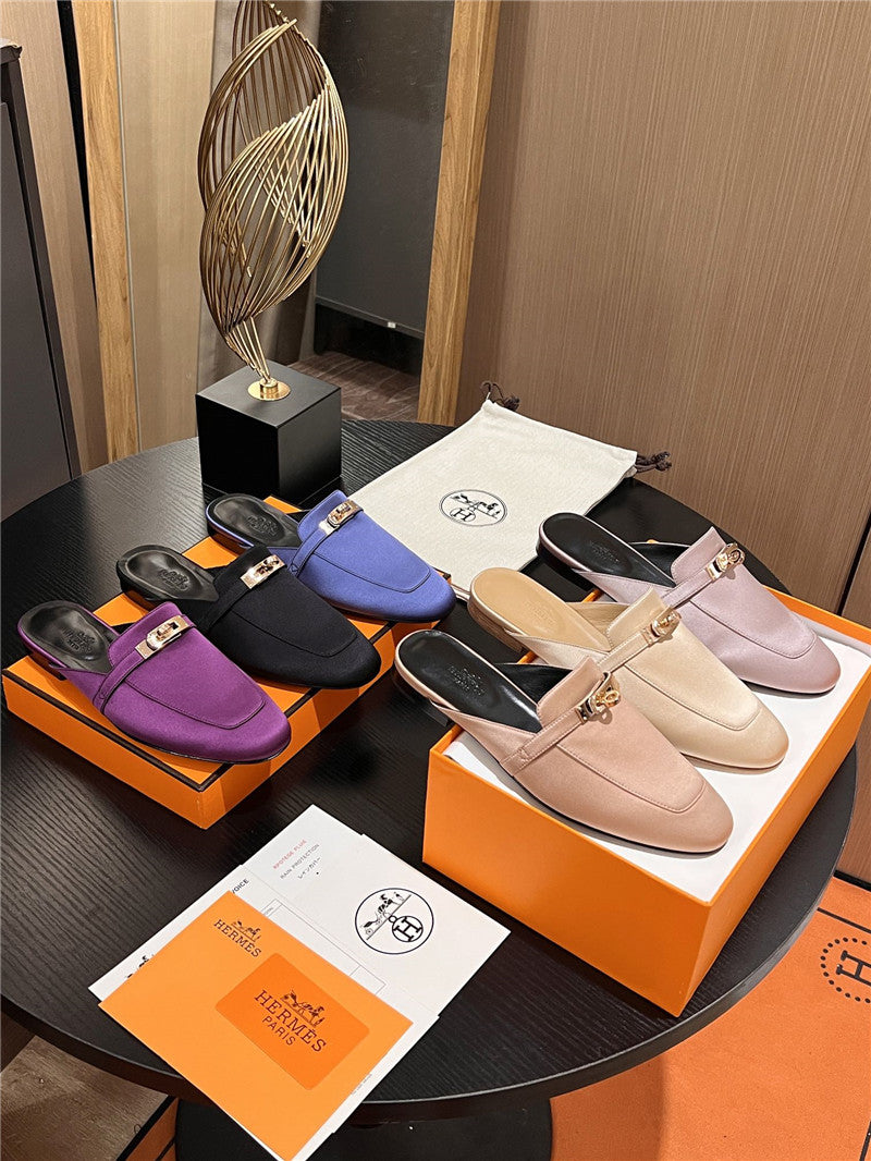 High Quality Luxury Hermes Classic Kelly Mules Half Drag – Style 29859 product detail