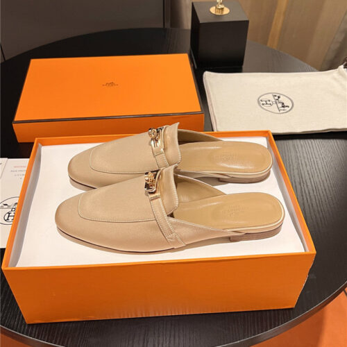 High Quality Luxury Hermes Classic Kelly Mules Half Drag – Style 95395 product detail