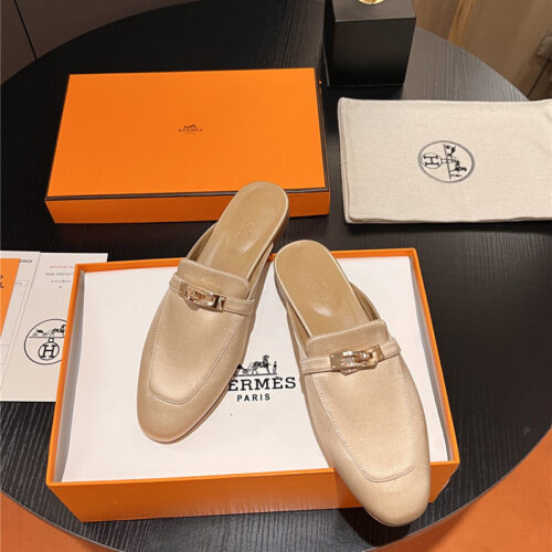High Quality Luxury Hermes Classic Kelly Mules Half Drag – Style 95395 product detail