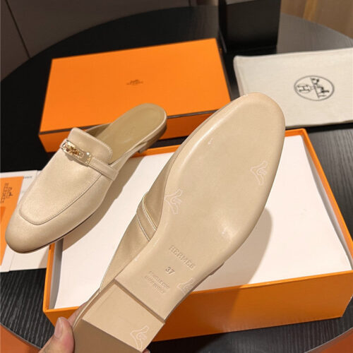 High Quality Luxury Hermes Classic Kelly Mules Half Drag – Style 95395 product detail